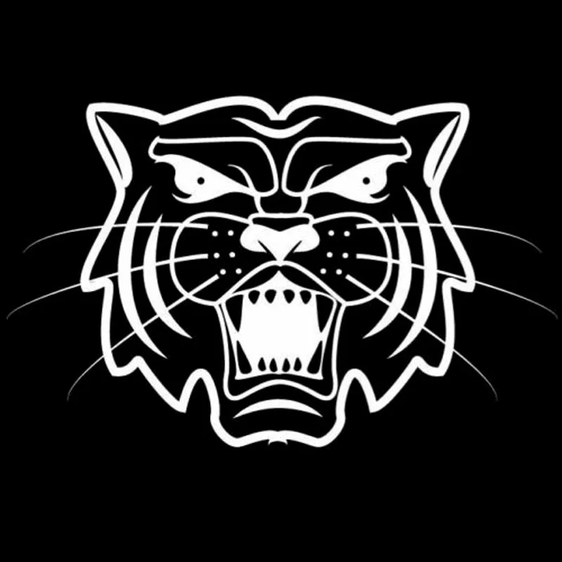 

15.1X9.4CM TIGER ROARING FACE Fashion Stickers Decals Motorcycle Car Styling Black/Silver S6-2333