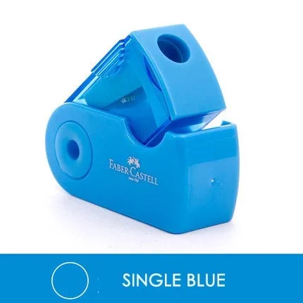 single light blue FABER-CASTELL pull двойная точилка для карандашей с одним отверстием, многофункциональные школьные принадлежности - Цвет: single light blue