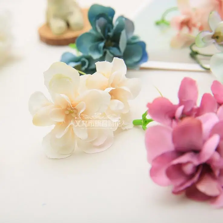 Ретро 9 филиалов искусственного шелка hydarangea Цветы DIY craft цветок hat украшения