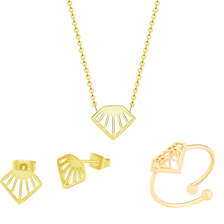 Женское геометрическое минималистское ожерелье Polygo и подвеска ювелирное