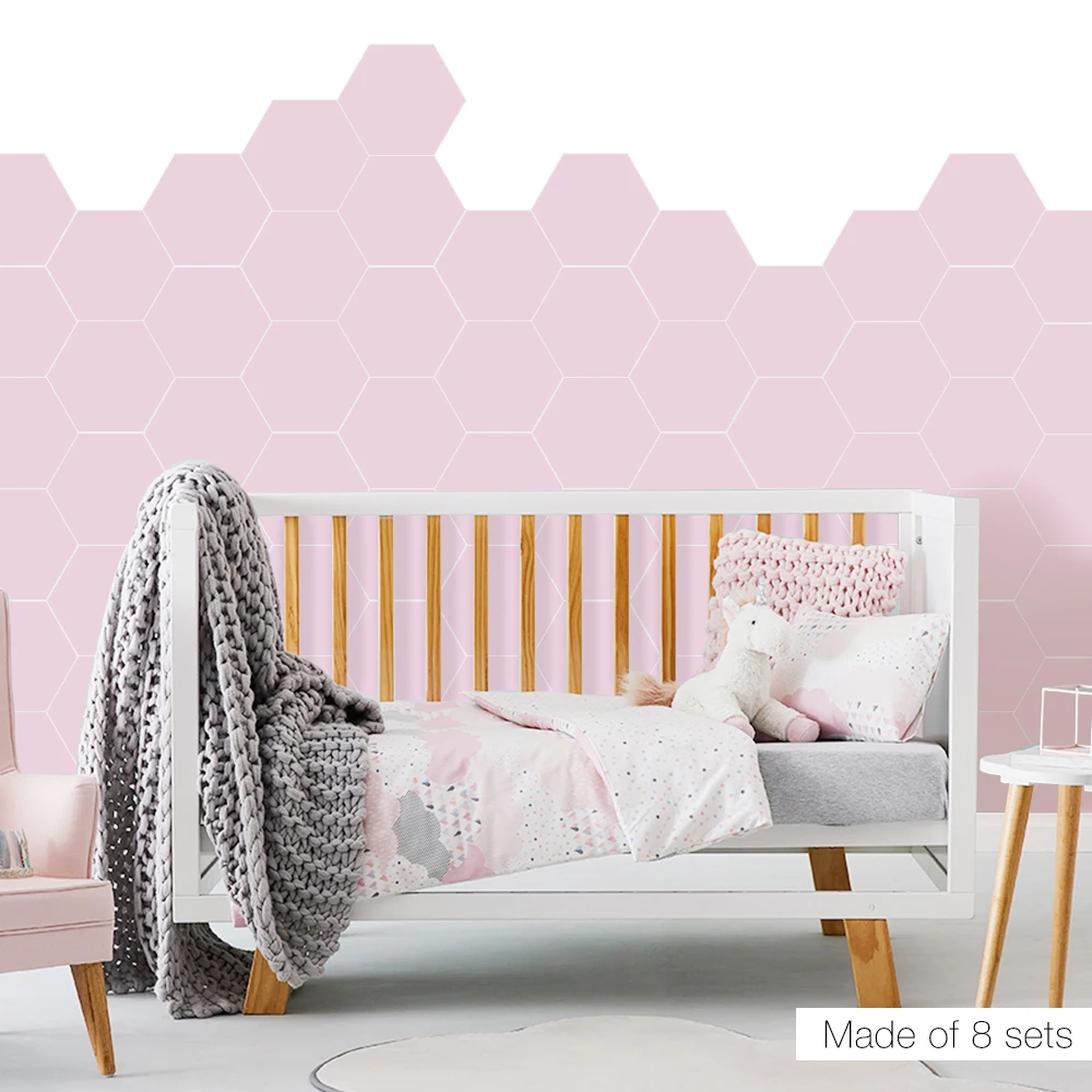 10Pcs Cartoon Animals Hexagonal Tiles Wall Stickers DIY Children Decals for Kids Rooms Baby Bedroom Wardrobe Door Decoration | Дом и сад