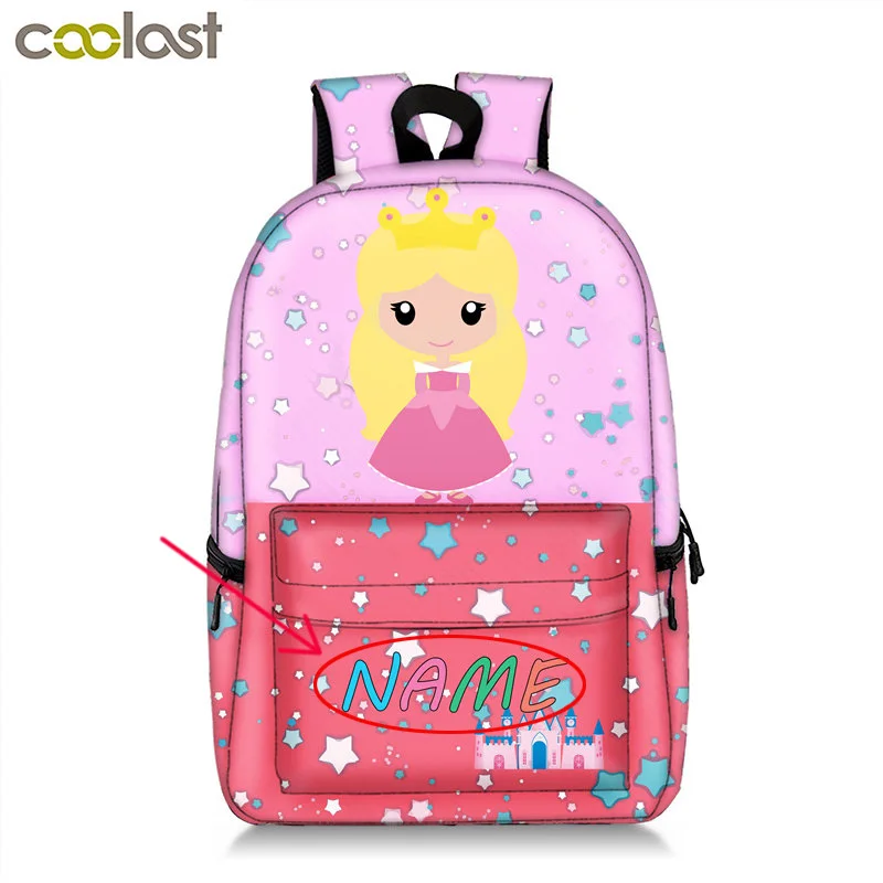 Детский рюкзак для девочек-подростков, школьные ранцы с рисунком принцессы/русалки/единорога, под заказ
