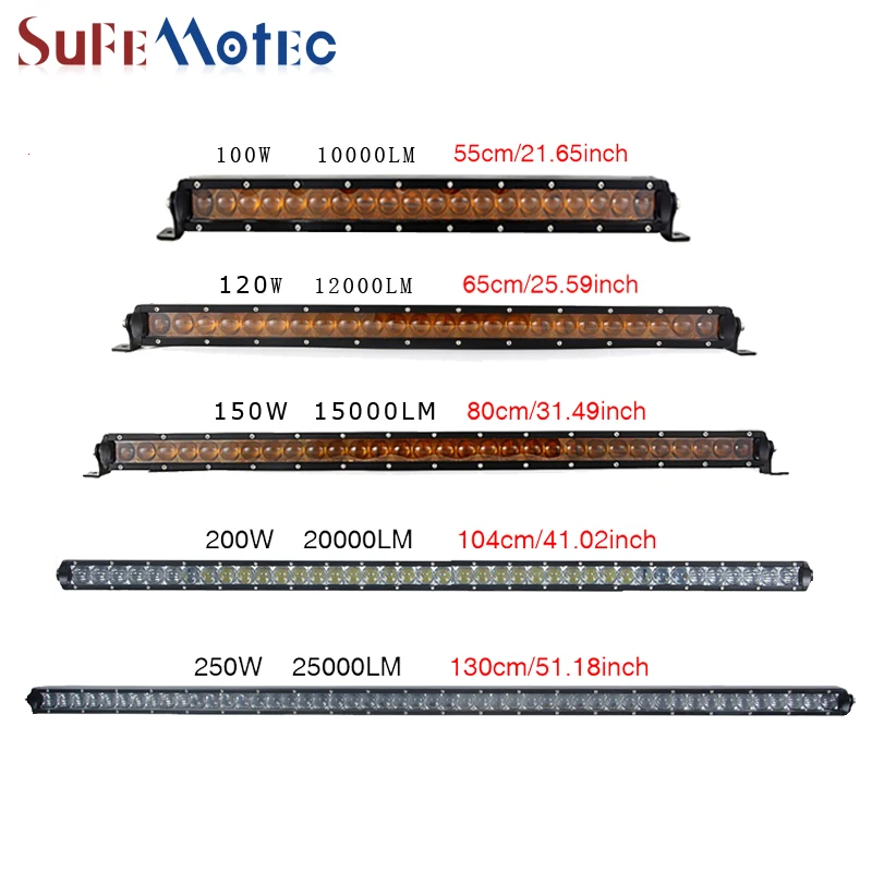 SufeMotec 22 &quot100 Вт светодиодный рабочий светильник 4D Однорядный 26&quot 120 32 &quot150 41&quot 200