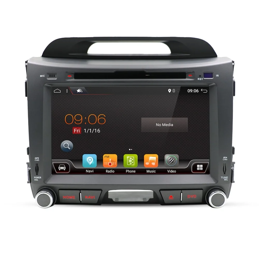 Android 7 1 автомобильный Радио dvd плеер gps навигация Авторадио Bluetooth Wifi USB AUX DAB для Kia