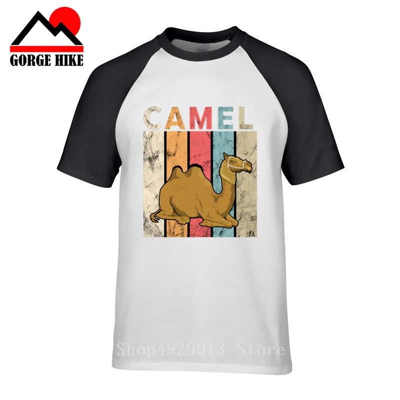 Футболка Desert Animal Мужская Camel с принтом фараона коротким рукавом мультфильм для