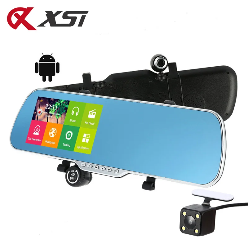Зеркало-видеорегистратор XST 5 0 дюйма Android 4 FHD 1080P GPS Wi-Fi | Автомобили и мотоциклы