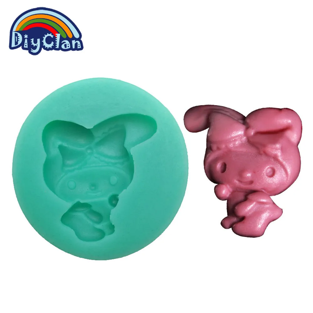 Силиконовая форма для украшения торта помадка счастливый Пасхальный кролик