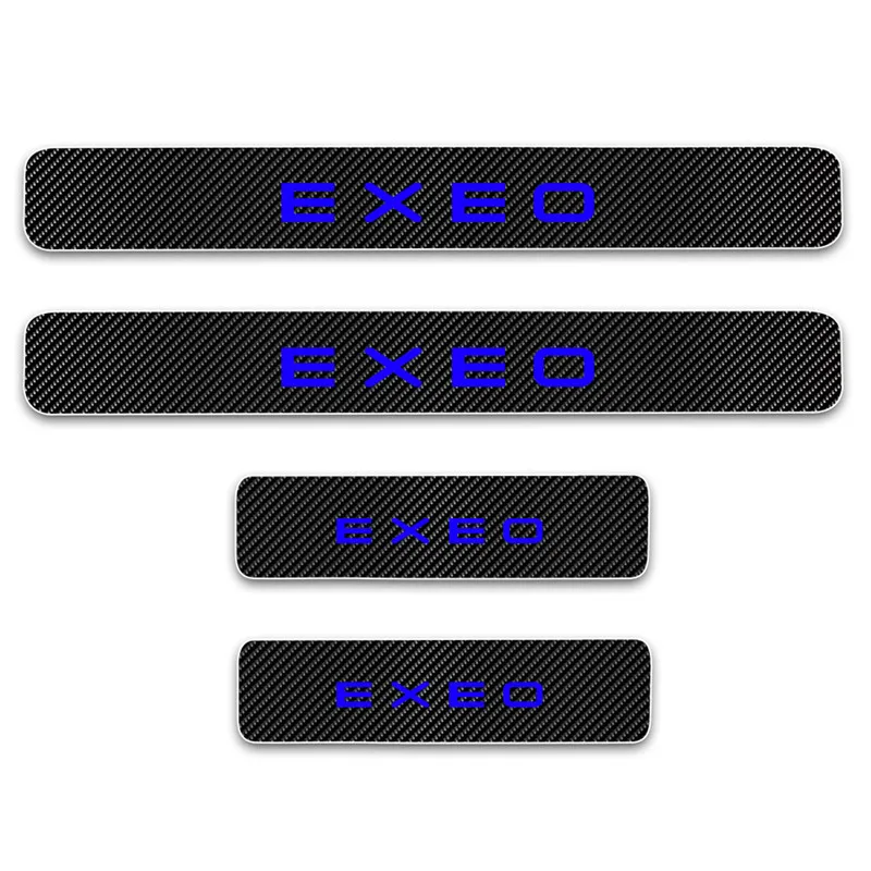 EXEO Blue Защитная накладка для порога автомобиля для Seat EXEO TARRACO 4D виниловая наклейка из углеродного волокна дверной порог аксессуары для автомобиля 4 шт - Название цвета: EXEO Blue