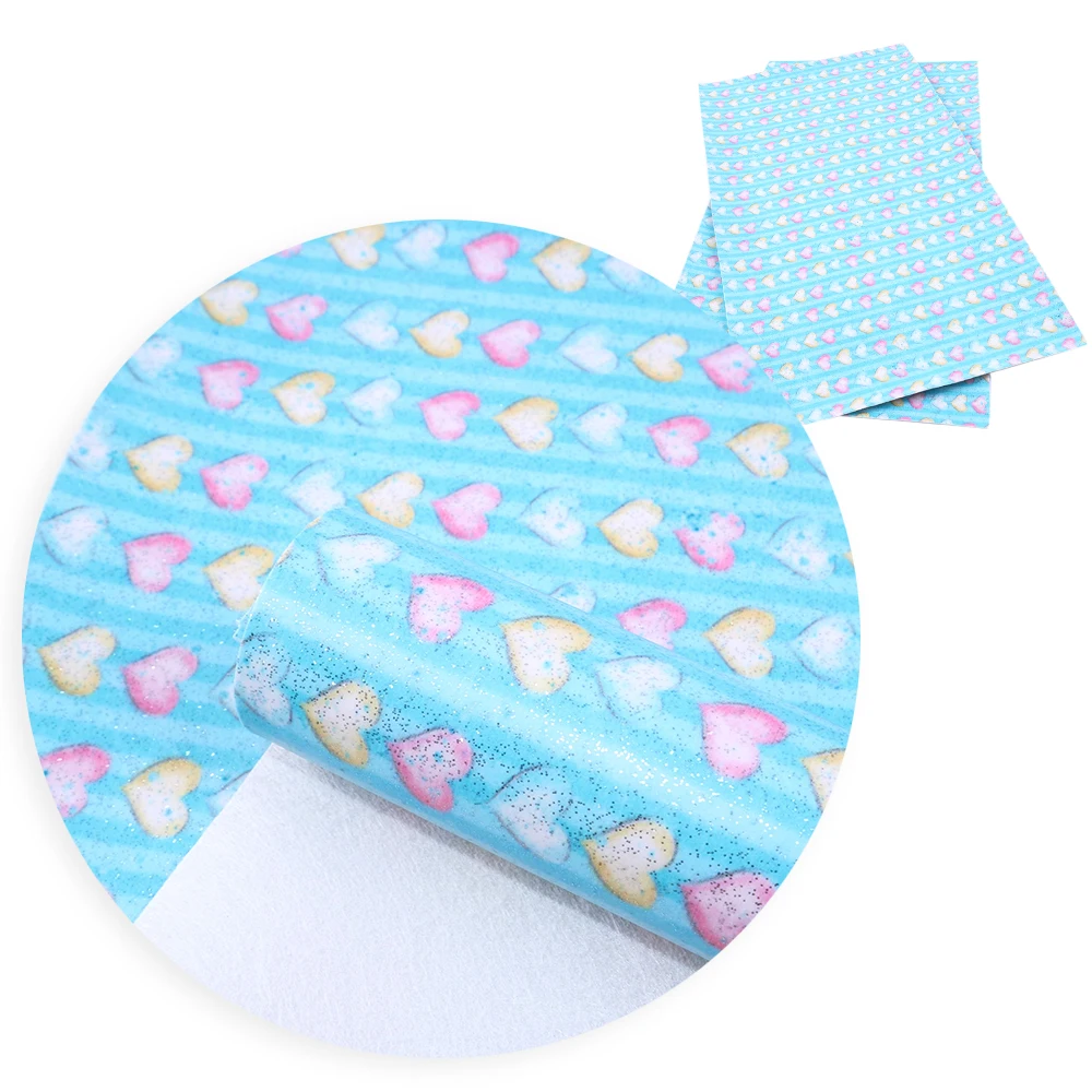 1072761016 David accessories 20*34 см блестящие гладкой съемки посвященной дню Святого Валентина с принтом «сердце», «Любовь искусственная кожа, сделай сам, декоративные заколки для волос, 1Yc5521 - Цвет: 1072761016