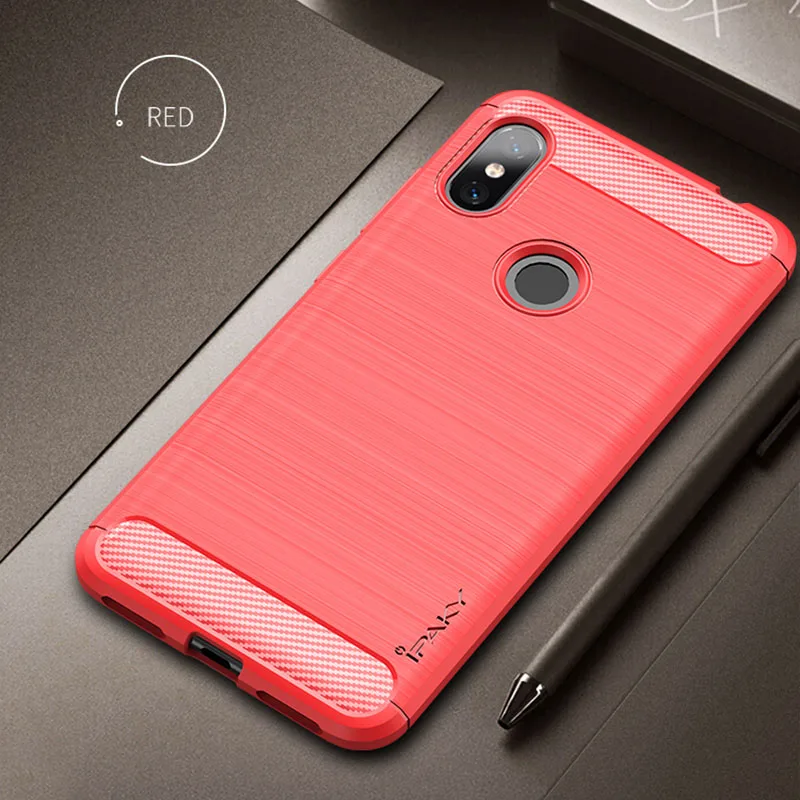 IPAKY Телефон Силиконовый противоударный чехол крышка на для ксиоми редми нот ноут 6 7 про ноут6 ноут7 ноут8 6про 7про 8про Xiaomi Redmi Note 6 7 Pro Note6 Note7 6Pro 7Pro 3/4/6/8 32/64/128 ГБ Xiomi бампер Global - Цвет: Red