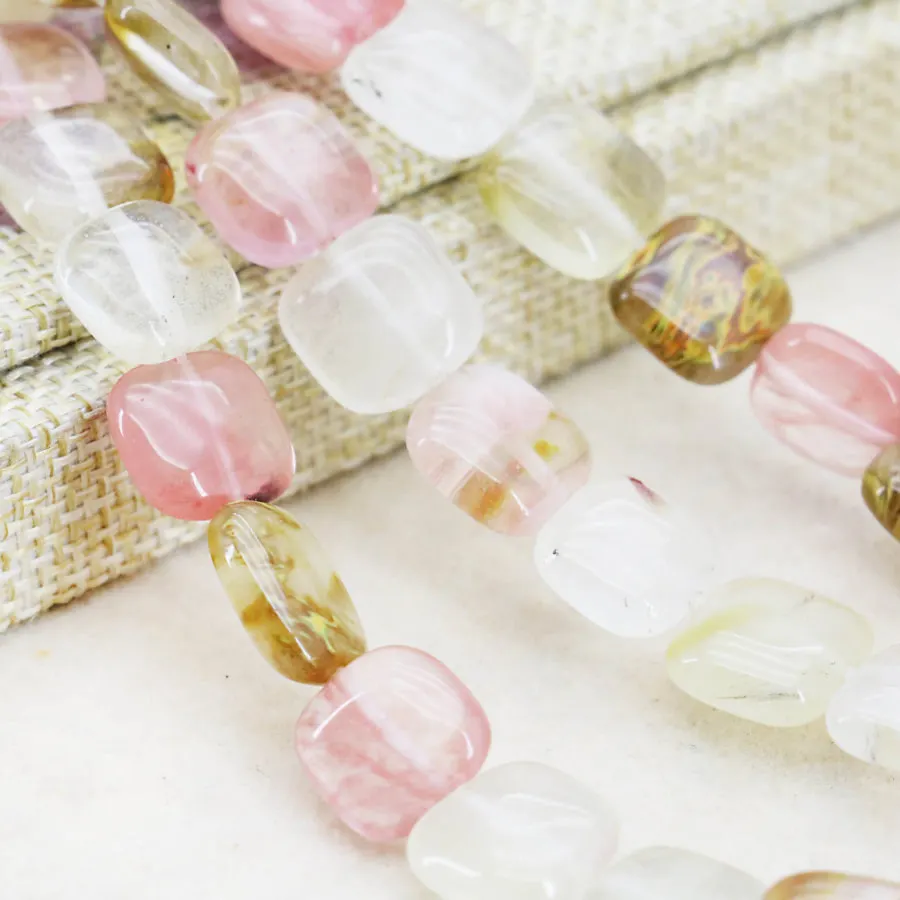 Аксессуары для бисера из арбуза и турмалина полуготовые камни незакрепленные