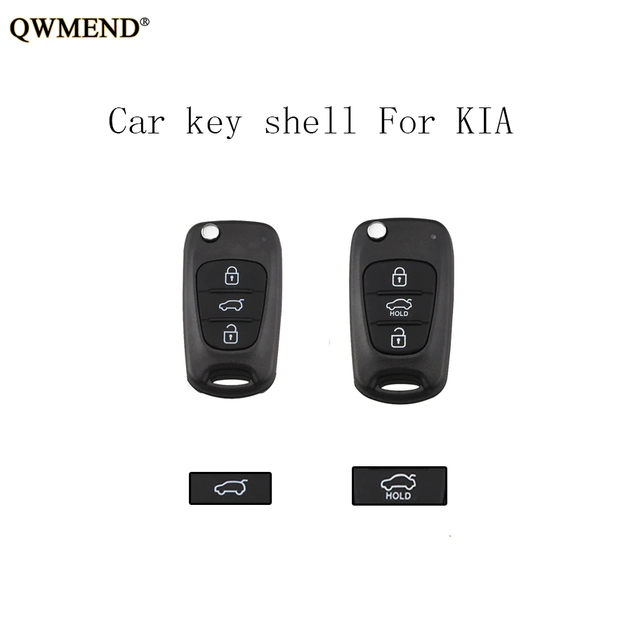 QWMEND 3 кнопки Uncut лезвие TOY40 ключа автомобиля чехол для KIA K2 K5 Рио Piconto Sportage 2006-2013 пульт автомобиля для hyundai