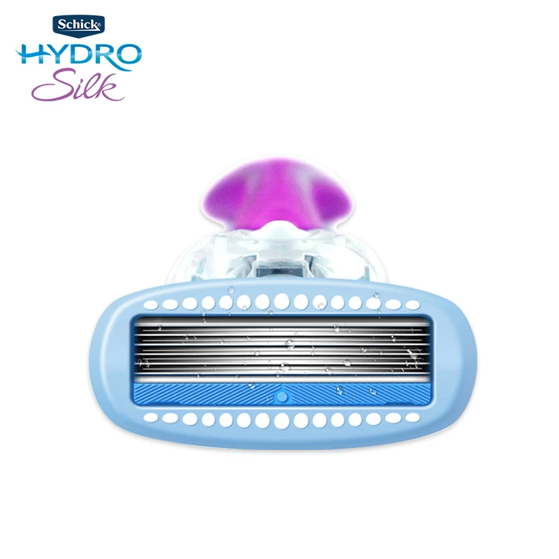 2 лезвия/упаковка Schick HydroSilk Женская бритва для женщин ручная Бритва Замена Лезвия усовершенствованная Влага