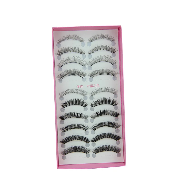 10 пар ручной работы накладные ресницы красота натуральные плотные мягкие