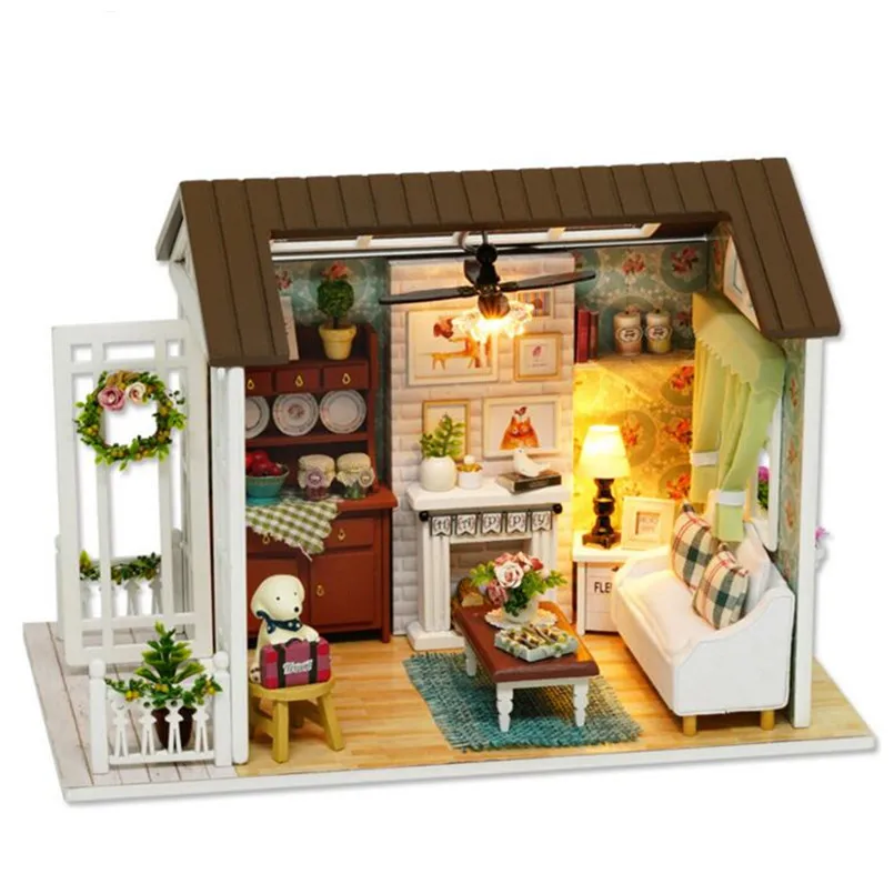 Миниатюрный деревянный 3D-Пазл Happy Times Кукольный дом миниатюры мебель детская