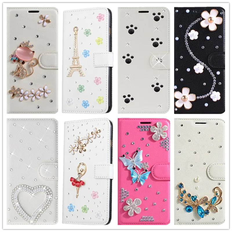 Для sony L2 Leathe flip Wallet Diamond cover для Sony Xperia XA3 Ultra XZ4 Compact E4 E5 E1 E2 E3 E4G блестящие чехлы