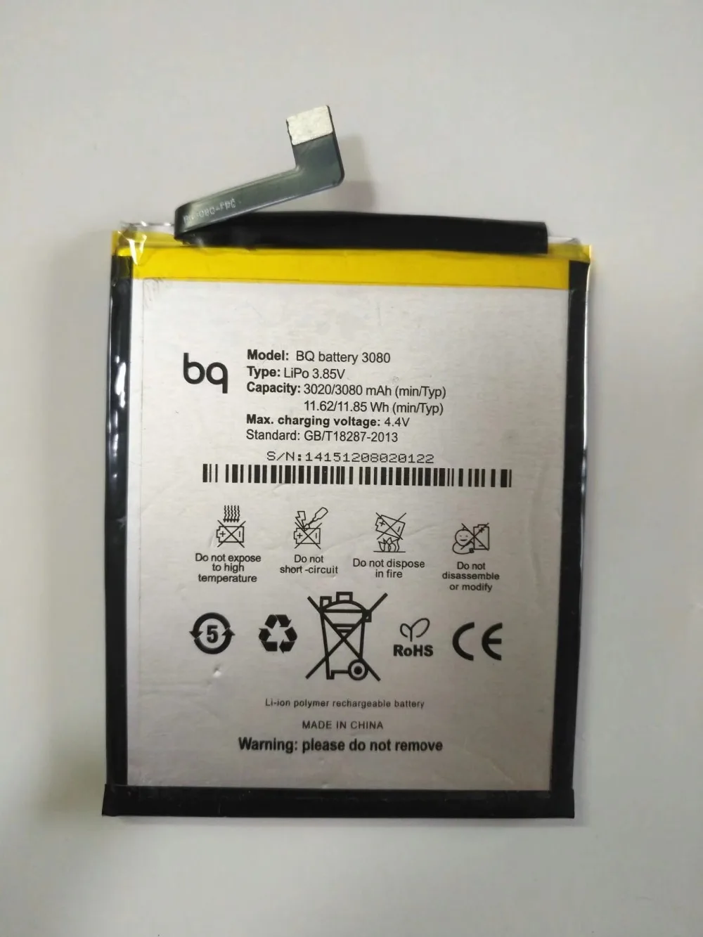 Аккумулятор для сотового телефона 3000 мАч аккумулятор BQ 3080 Aquaris U plus Lite Li Ion Bateria