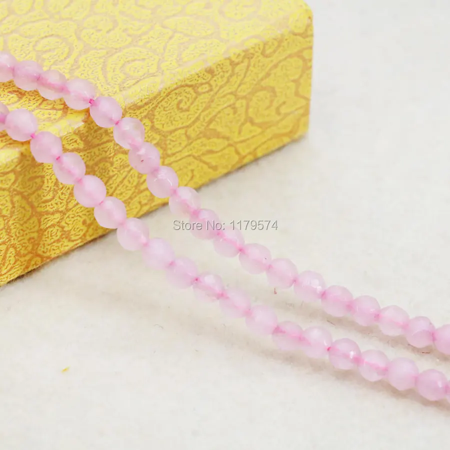 Модные круглые бусины из розового халцедона 4 мм аксессуары для рукоделия