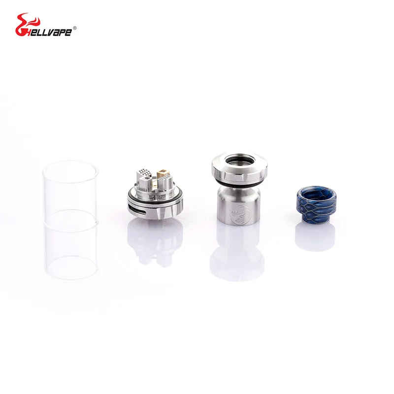 В наличии! Hellvape Rebirth 25 мм RTA 2 мл/5 мл емкость 510 нитей двойной пост сборка Дека Vape