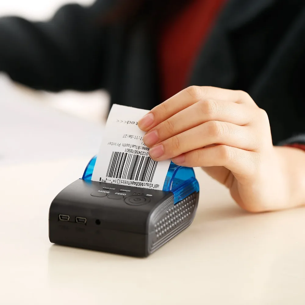 58 мм Термопринтер Bluetooth Android термопринтер POS чековый принтер для супермаркета