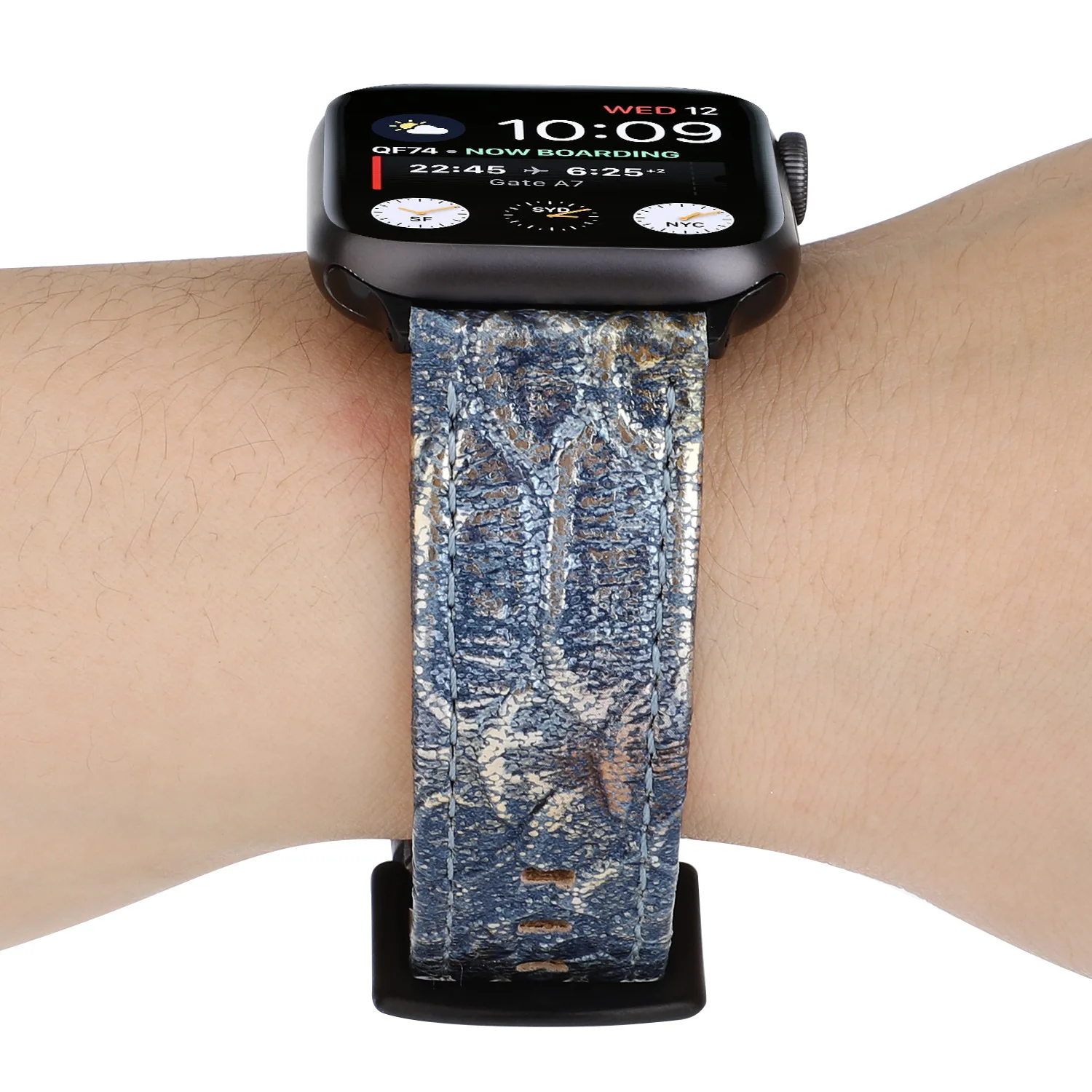 Ремешок для Apple Watch 38 мм 42 мм 40 мм 44 мм кожаный браслет ремень для iWatch Группа серии 4 3 2 1 ремешок змеиная кожа стиль ремешок для часов