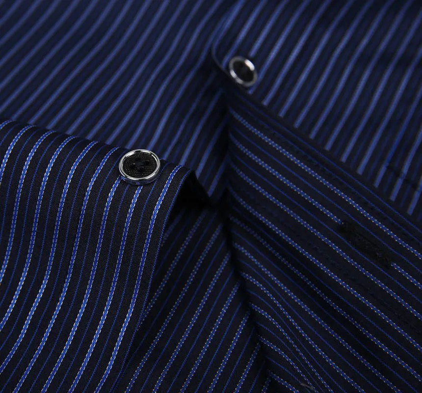 Мужская классическая рубашка в полоску с длинным рукавом стиле пэчворк | одежда