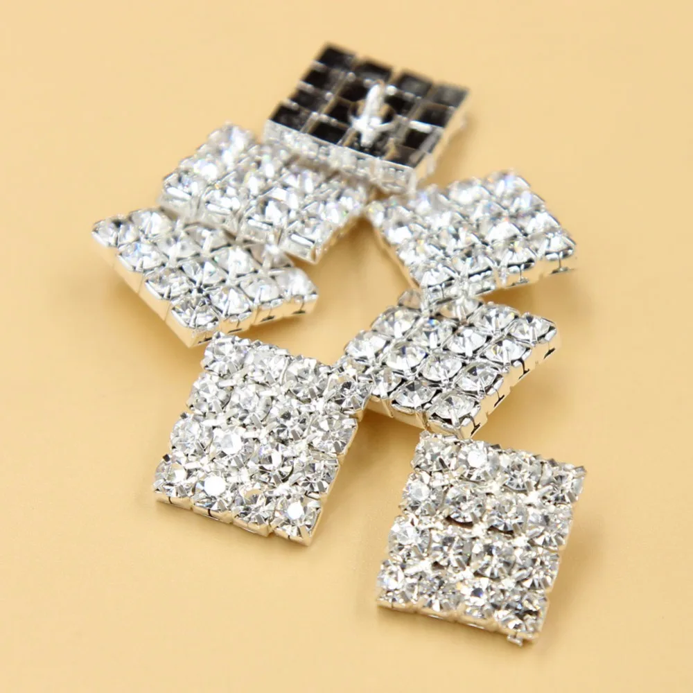 10 шт. квадратные стразы пуговицы с хвостовиком аксессуары для шитья скрапбукинга