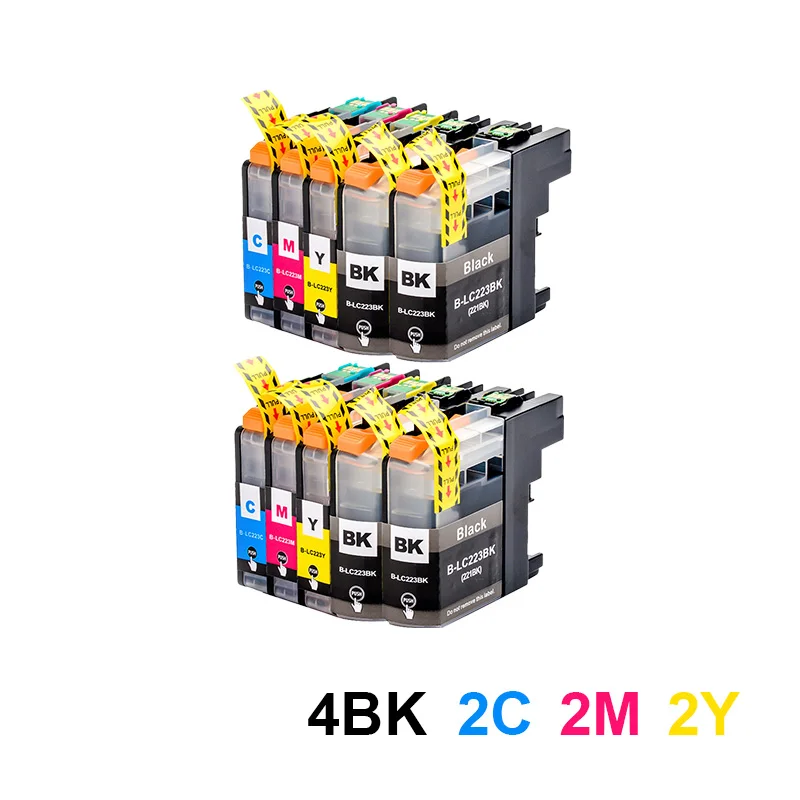 LC 4BK 2C 2Y 2M 5 шт./компл. lc 223 LC223 LC221 совместимый чернильный картридж для принтера Brother LC223 MFC-J4420DW J4620DW J4625DW J5625DW J480DW J680DW J880DW - Цвет: LC 4BK 2C 2Y 2M