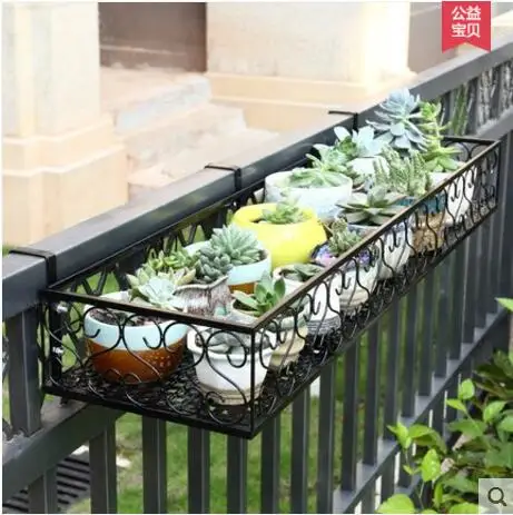 

Balcony flower frame anti - theft net hang the iron - art flower frame