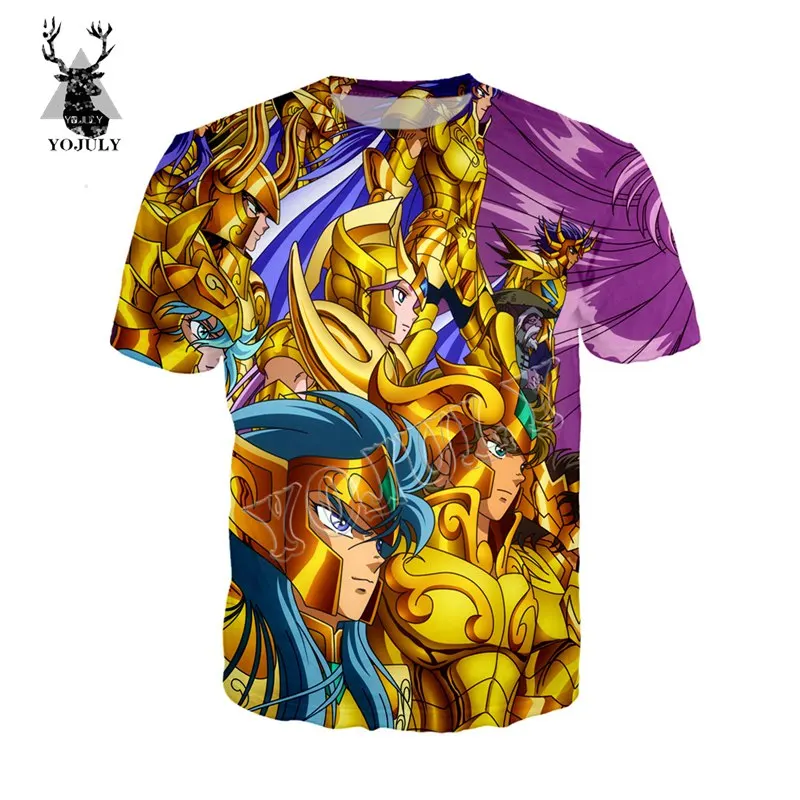 YOJULY, Япония, аниме, ST Seiya, 3D печатная Футболка, унисекс, летняя футболка с коротким рукавом, Мужская/женская модная повседневная футболка с круглым вырезом, t64