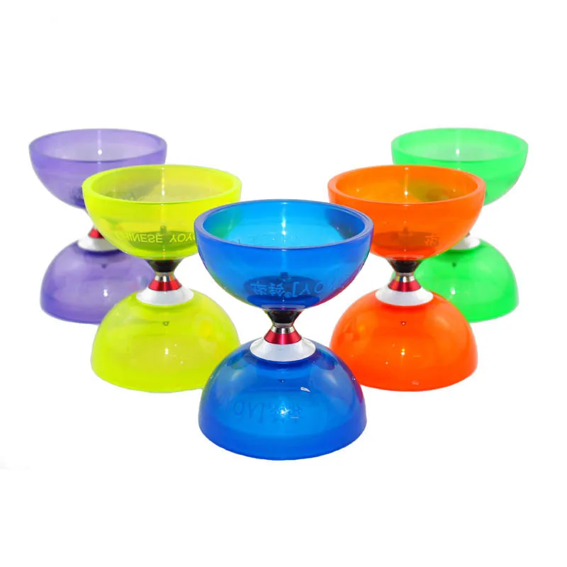Random YOYO 3 подшипника Diabolo набор крепких стекловолоконных палочек прозрачный(синий фиолетовый зеленый красный желтый оранжевый) струнная сумка Новинка kongzhu - Цвет: Random