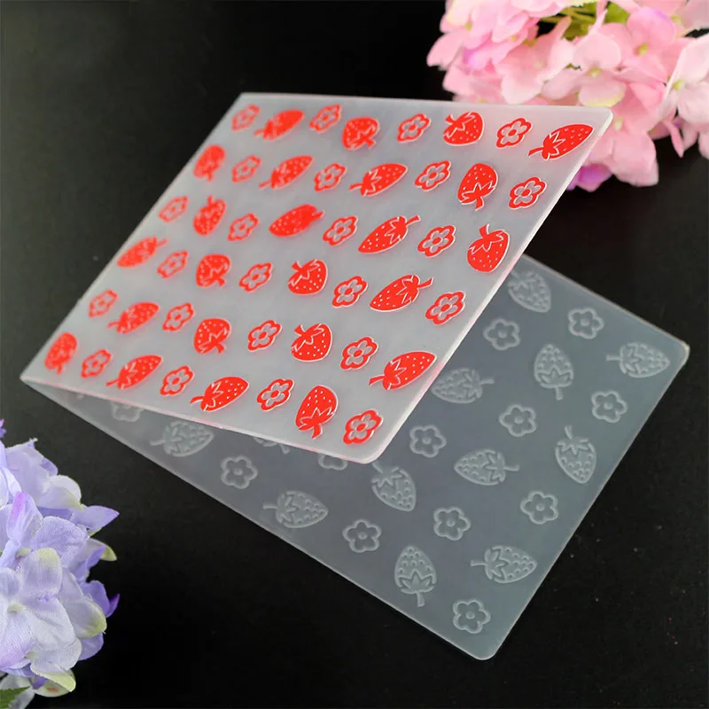 DIY Скрапбукинг фрукты Клубника тиснение файл Шаблоны Новая карта сделать