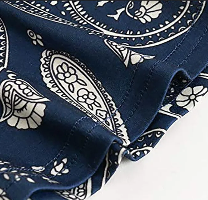 Летняя Модная Повседневная Туника с принтом в стиле бохо топ блузка