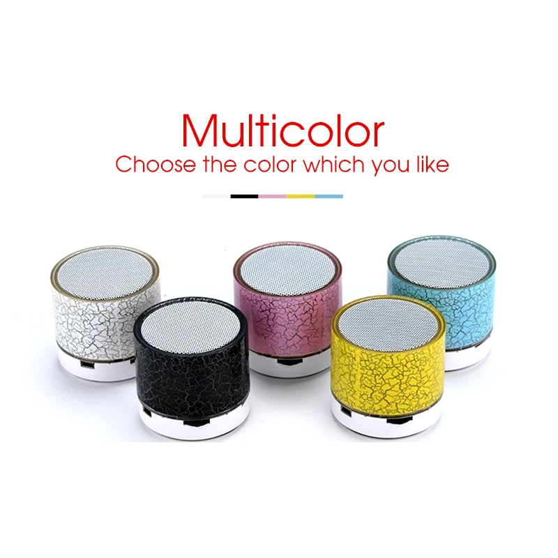 Беспроводной мини светодиодный Bluetooth колонки музыка аудио TF USB стерео сабвуфер с