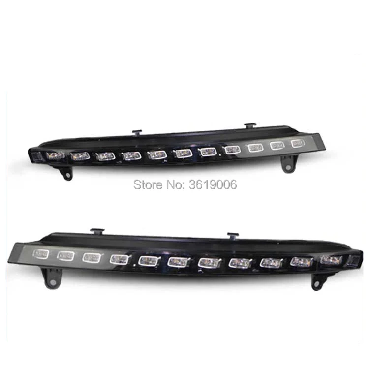 

smRKE For Audi Q7 06-09 LED DRL Daytime Running Lights Drive White + Yellow Turning Signal