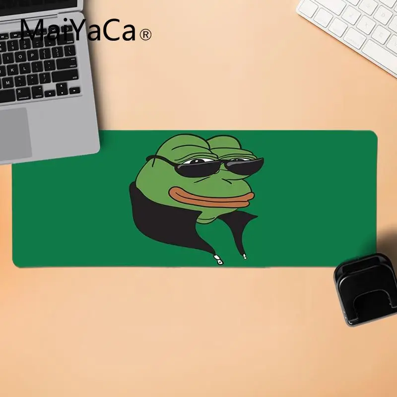 MaiYaCa Забавный лягушонок Пепе индивидуальные коврики для мыши компьютерный Аниме Коврик для мыши и ноутбука резиновая мышь прочный Настольный коврик для мыши