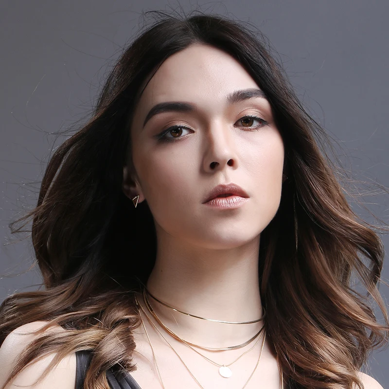 Женские серьги-гвоздики с эффектом стереоскопического треугольника | Украшения