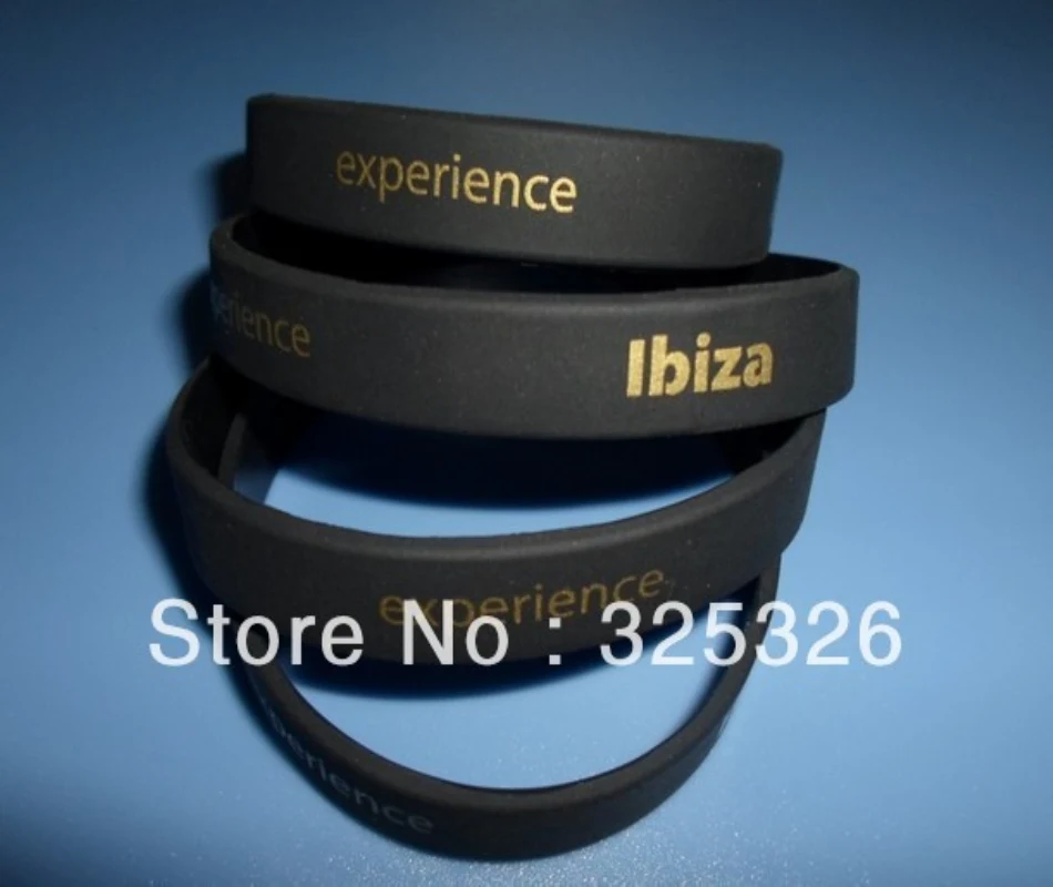 Бесплатная доставка на заказ 100% твердые черные силиконовые браслеты запястье с