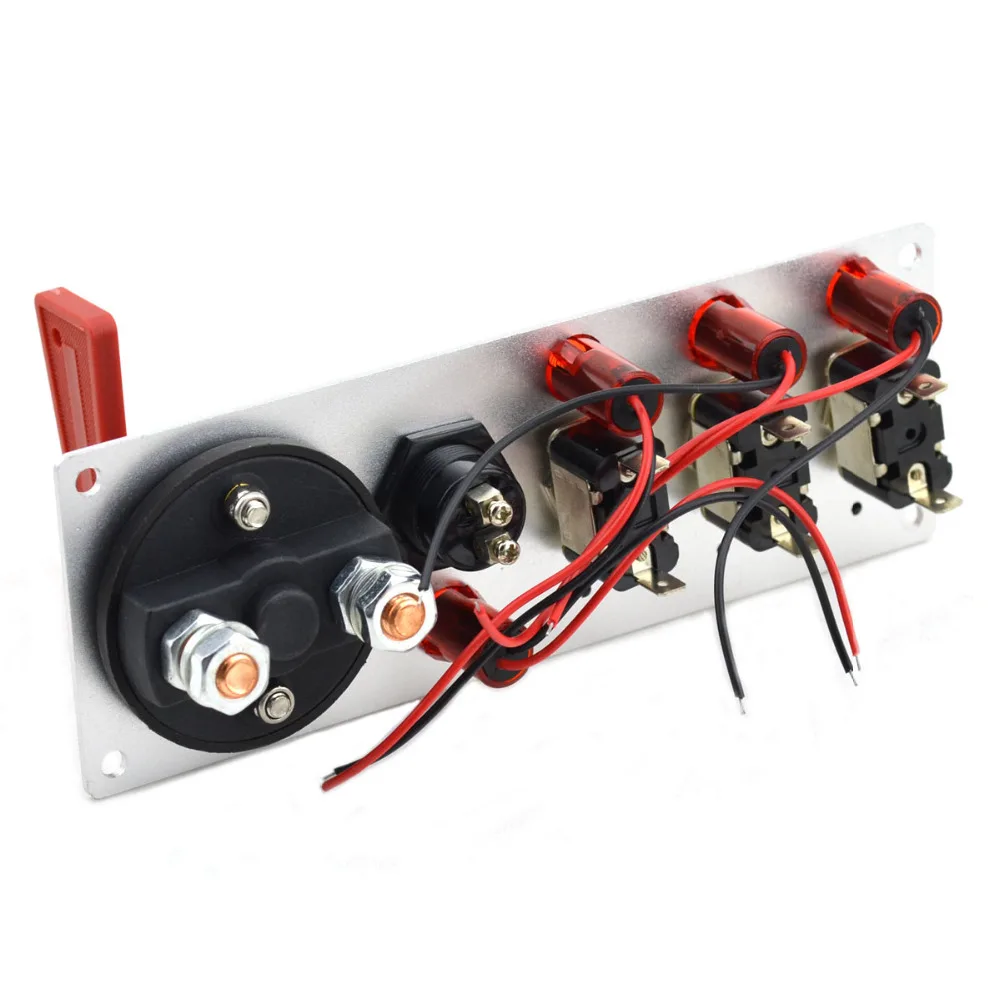 DC12V флип-вверх переключатель зажигания Панель для гоночного спортивного автомобиля модификация выключения+ переключатель зажигания+ тумблер