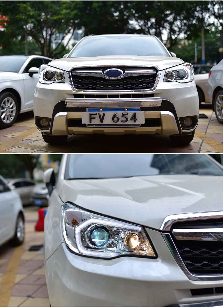 Головной светильник в сборе для Subaru Forester 2013 светодиодный светильник дневного света ксеноновый галогенный сигнал поворота ближнего света