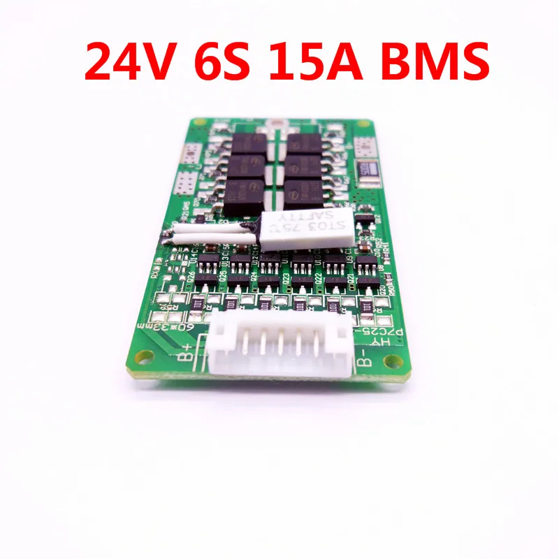 Батарея для мотоцикла 6 S 24 V BMS 15A литиевая батарея электрического велосипеда 8ah 10ah