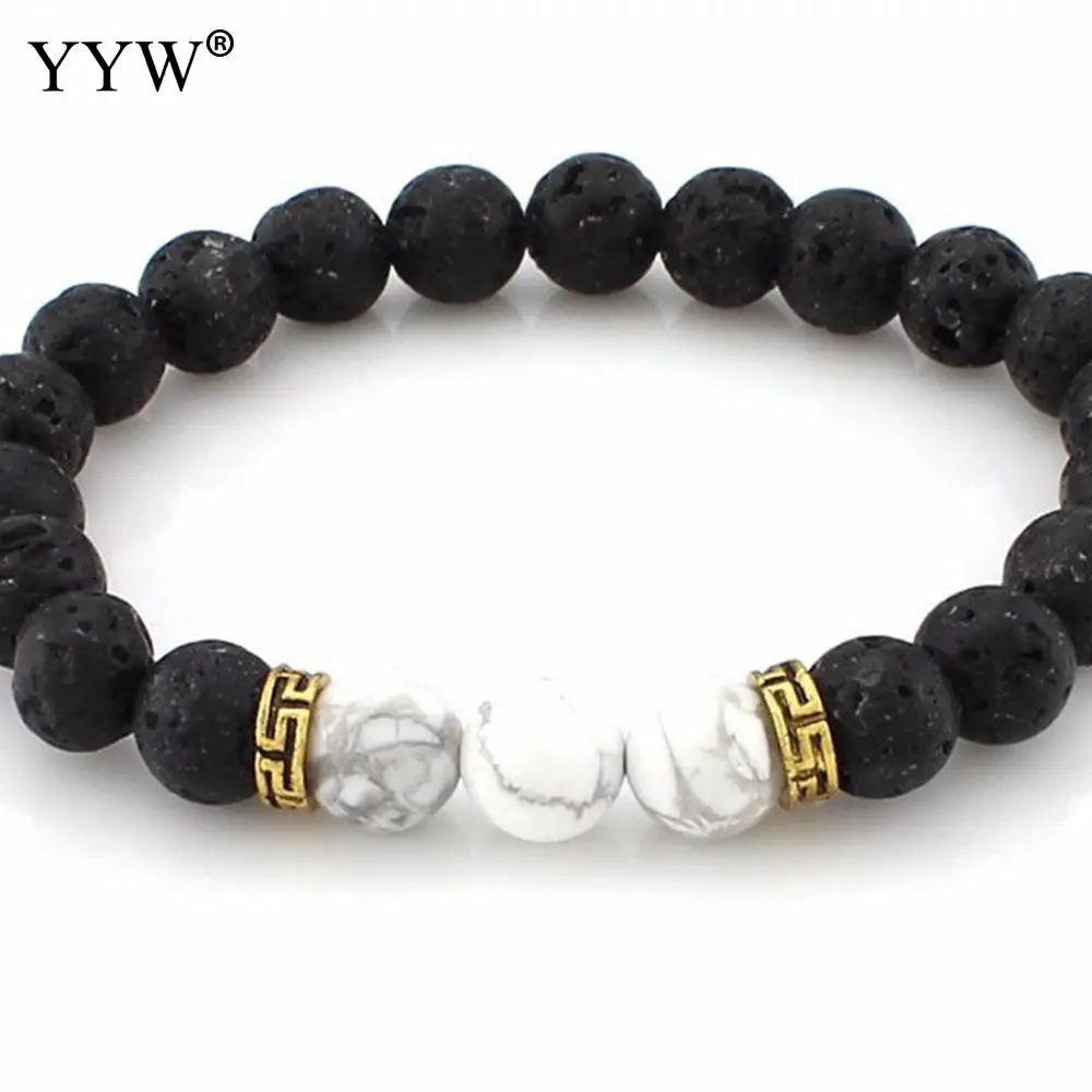 Boho Lava Stone бисерный браслет очаровательный этнический DIY бисер браслеты для женщин