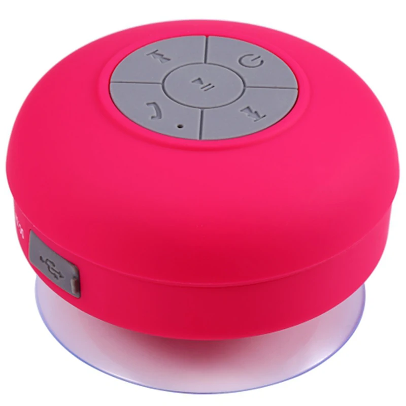 Rose Red Беспроводной Портативный Bluetooth Динамик Водонепроницаемый синего зуба для душа Динамик для iPhone MP3 Handfree Портативный автомобильный динамик - Цвет: Rose Red