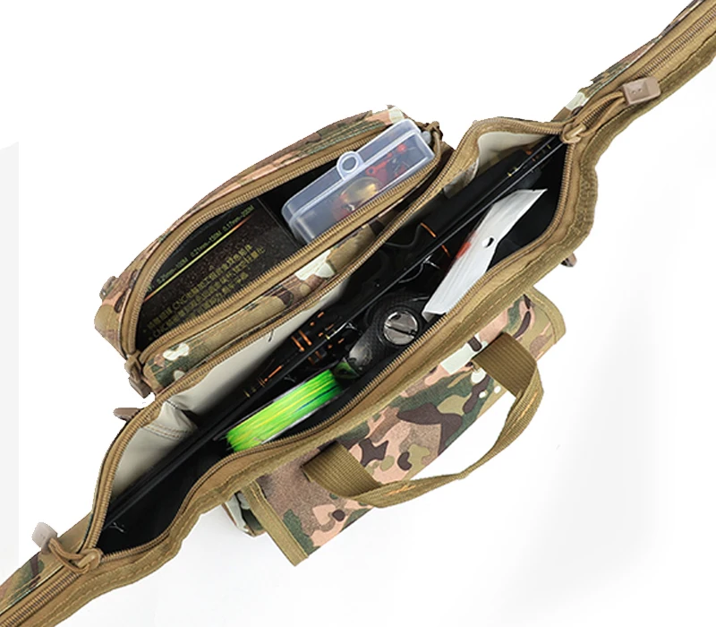 TAIGEK Portable Multifunction Canvas Fishing Lure Reel Shoulder Waist Backpack Bag rod package | Спорт и развлечения