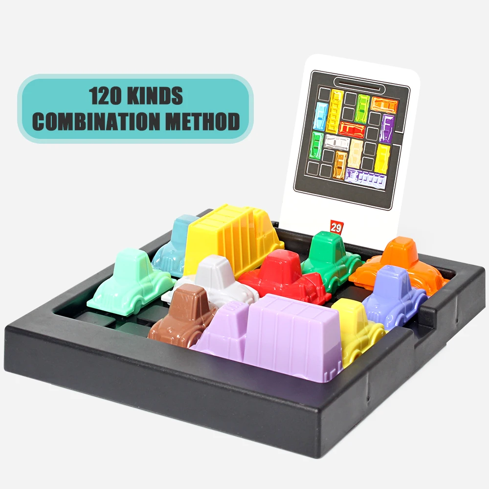 

Fun Rush Hour 120 Levels Logic Game Model Maze Busy Hours Puzzle Game Intellect Training Toys Educational Kids Toys Xmas Gift