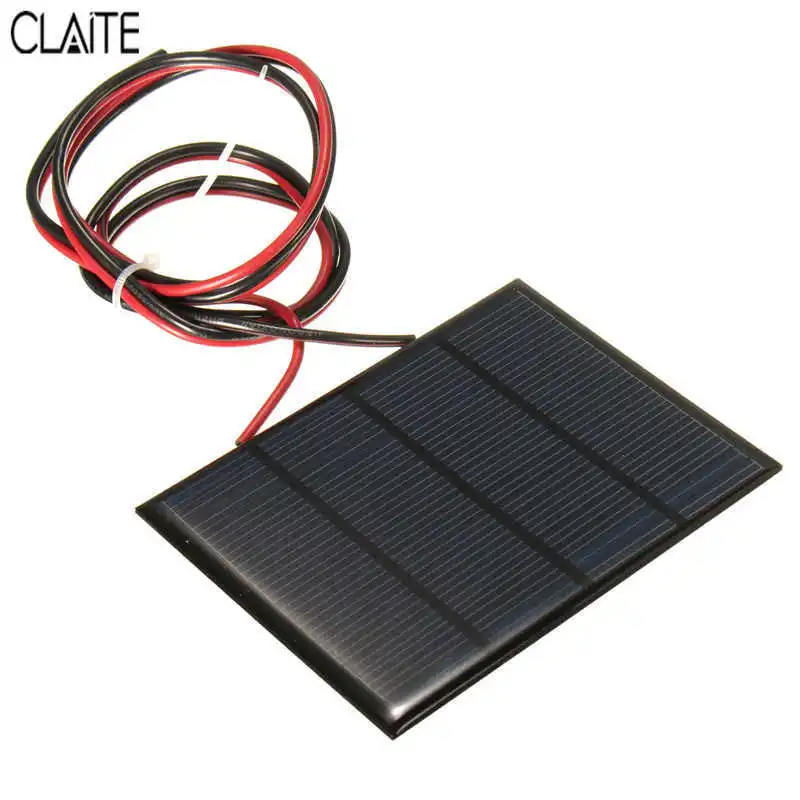 CLAITE Высокое качество 6V 4,5 W 520mAh батареи из монокристаллического кремния мини Панели солнечные солнечный модуль солнечных батарей для светильник Батарея 165x165 мм