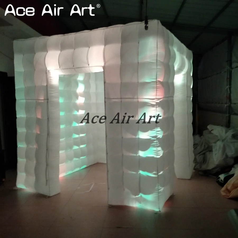 

Customzied LED White Inflatable Photo Cube Tent Office Cube Structure Event Cube House for Sale