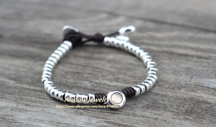 Anslow модные ювелирные изделия милые корейские ручной работы Diy Bijoux Шарм друг для женщин леди женский кожаный браслет карамельный цвет LOW0749LB