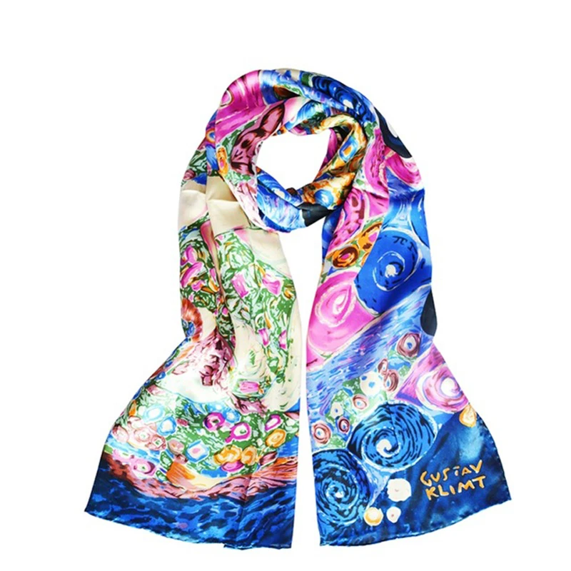SALUTTO 100% шелковый шарф для женщин Ван Гог картина высокое качество бренд мода