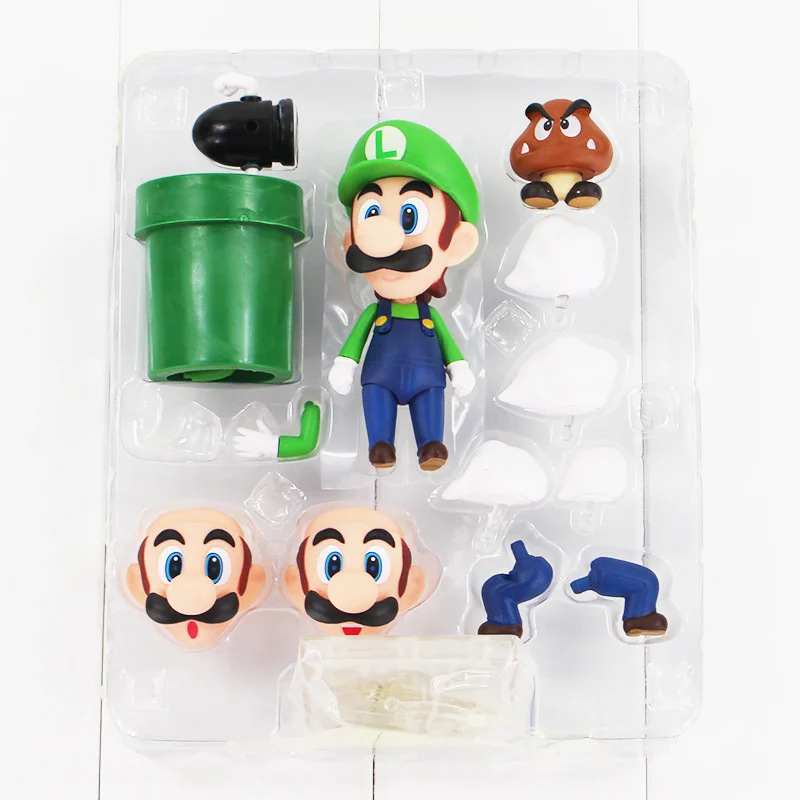 Nendoroid Super Mario Bros фигурка игрушки Марио 473 Луиджи 393 с жабой гриб Гумба призрак пуля отличная модель куклы для детей